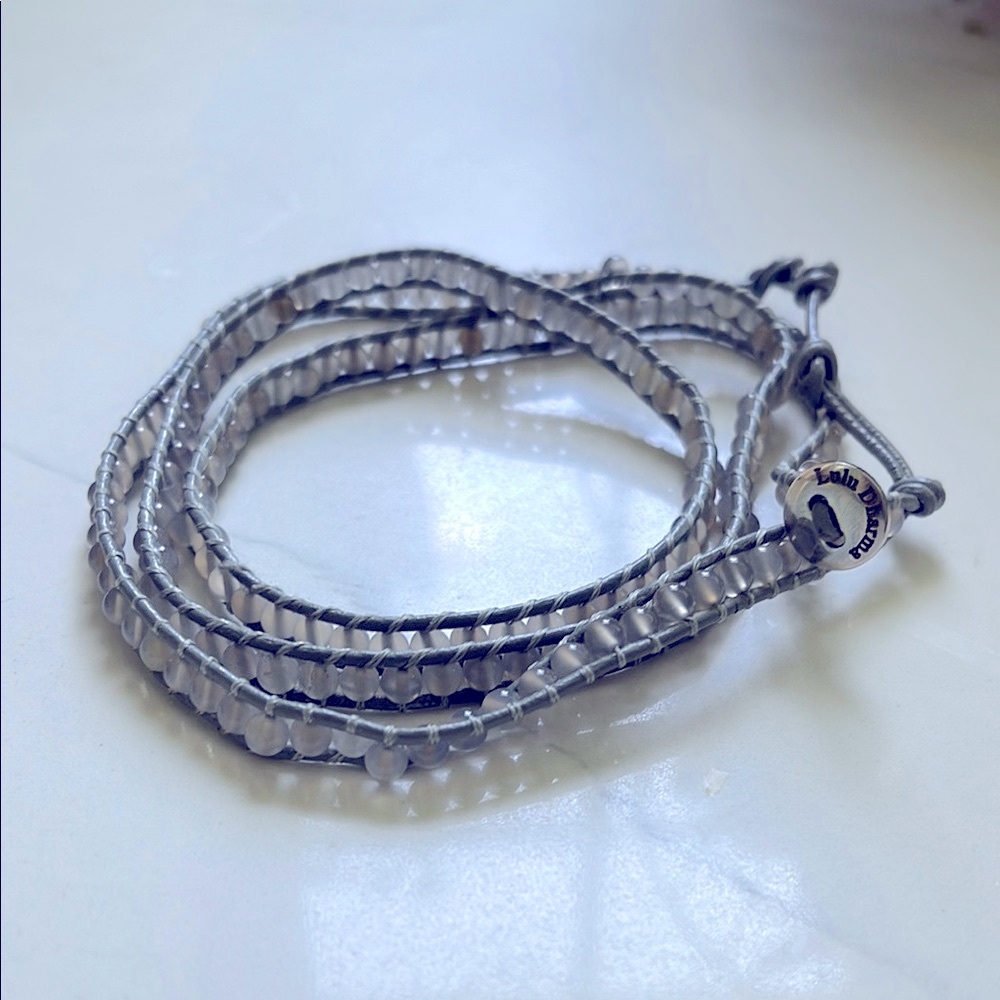 Lulu Dharma Gray Beaded Bracelet